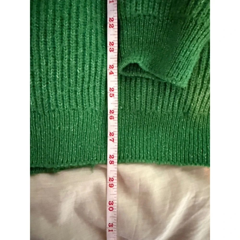 H&M Green Ribbed Button-Up Cardigan - Picture 7 of 7